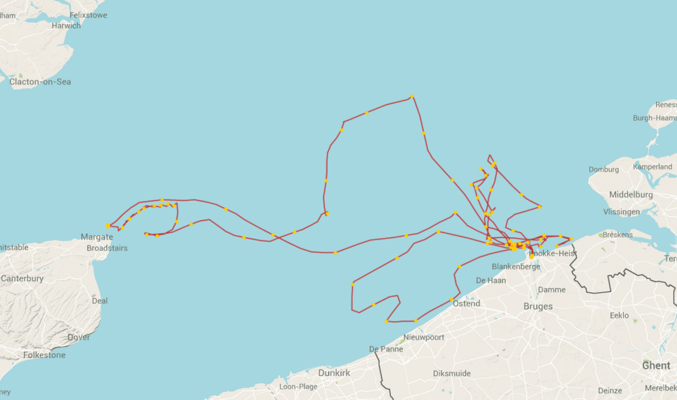 Campaign track of the RV Belgica during campaign 2015/20.