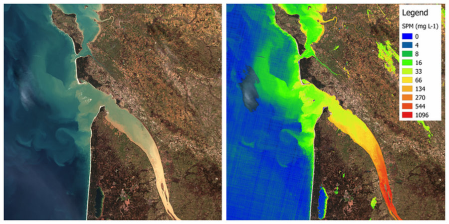 RGB and SPM image from S2.