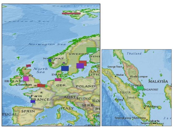 Map processed regions for S2/MSI