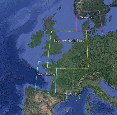 Map processed regions for SEVIRI